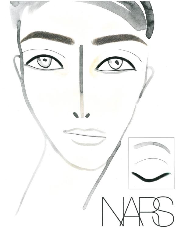 NARS AW13 Erdem face chart - lo res