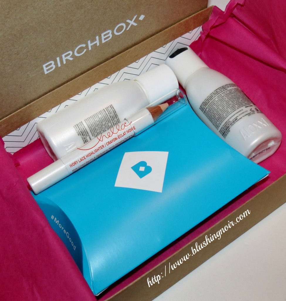 November 2013 Birchbox Contents open box