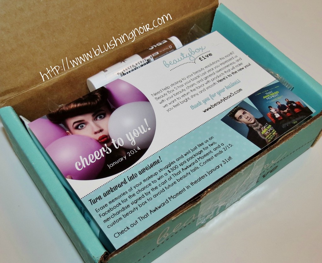 January 2014 Beauty Box 5 Cheers to You review