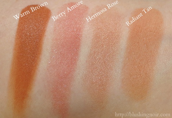 Milani Face product swatches
