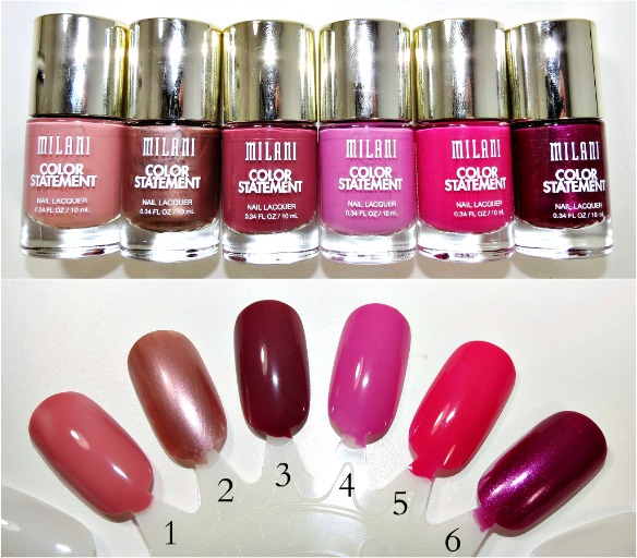 Milani Color Statement Nail Lacquer Swatches 3