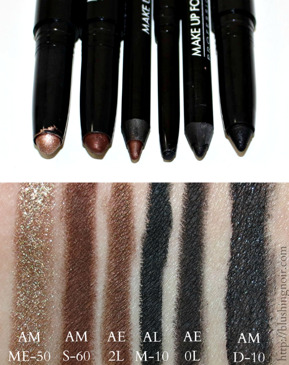 Make Up For Ever Black and Brown eyeliners