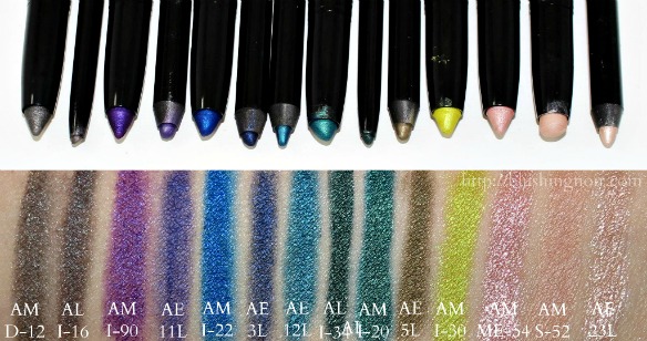 Make up for ever eyeliner swatches