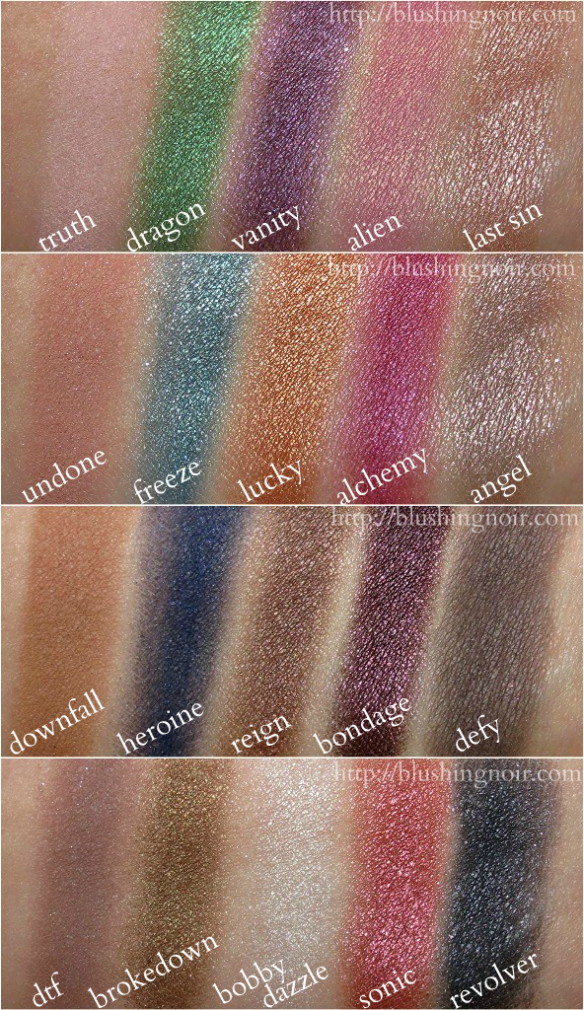 Urban Decay Vice 3 Palette swatches