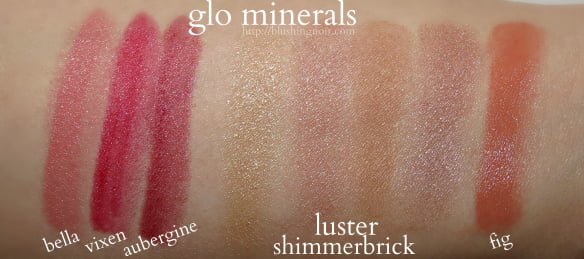glo minerals swatches