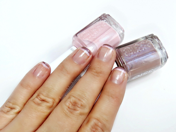 Essie Negative Space Double French Manicure how to tutorial