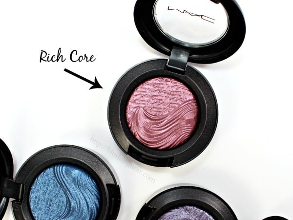 MAC Rich Core Extra Dimension Eye Shadow Swatches