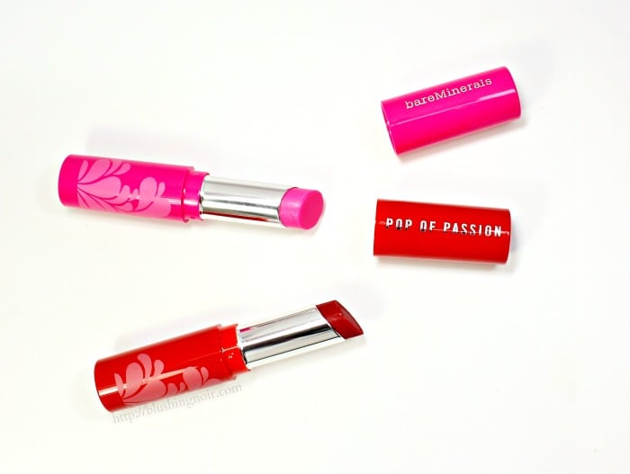 bareMinerals Pop of Passion™ Lip Oil-Balm swatches