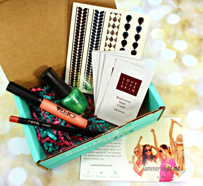 Beauty Box 5 July 2015 review swatches