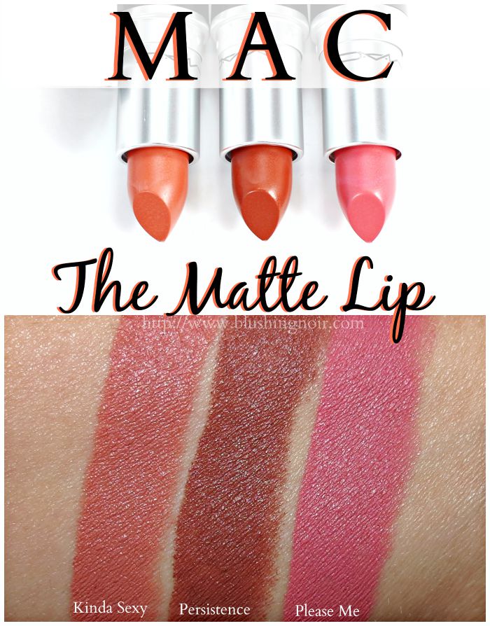 MAC Matte Lipstick Swatches