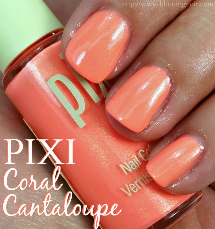 PIXI Coral Cantaloupe Nail Polish Swatches