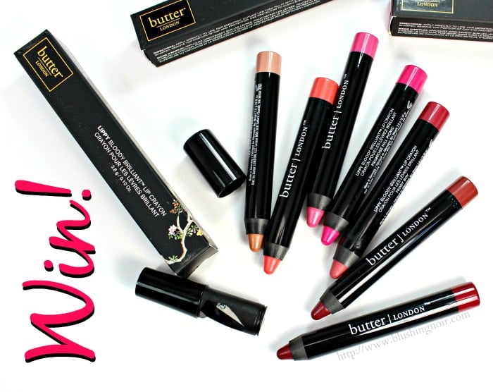 giveaway butter London lip crayon swatches review