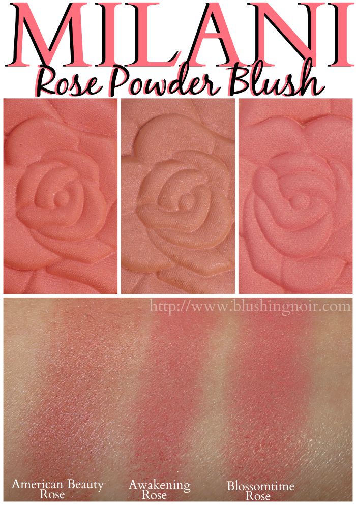 Milani Rose Powder Blush Swatches