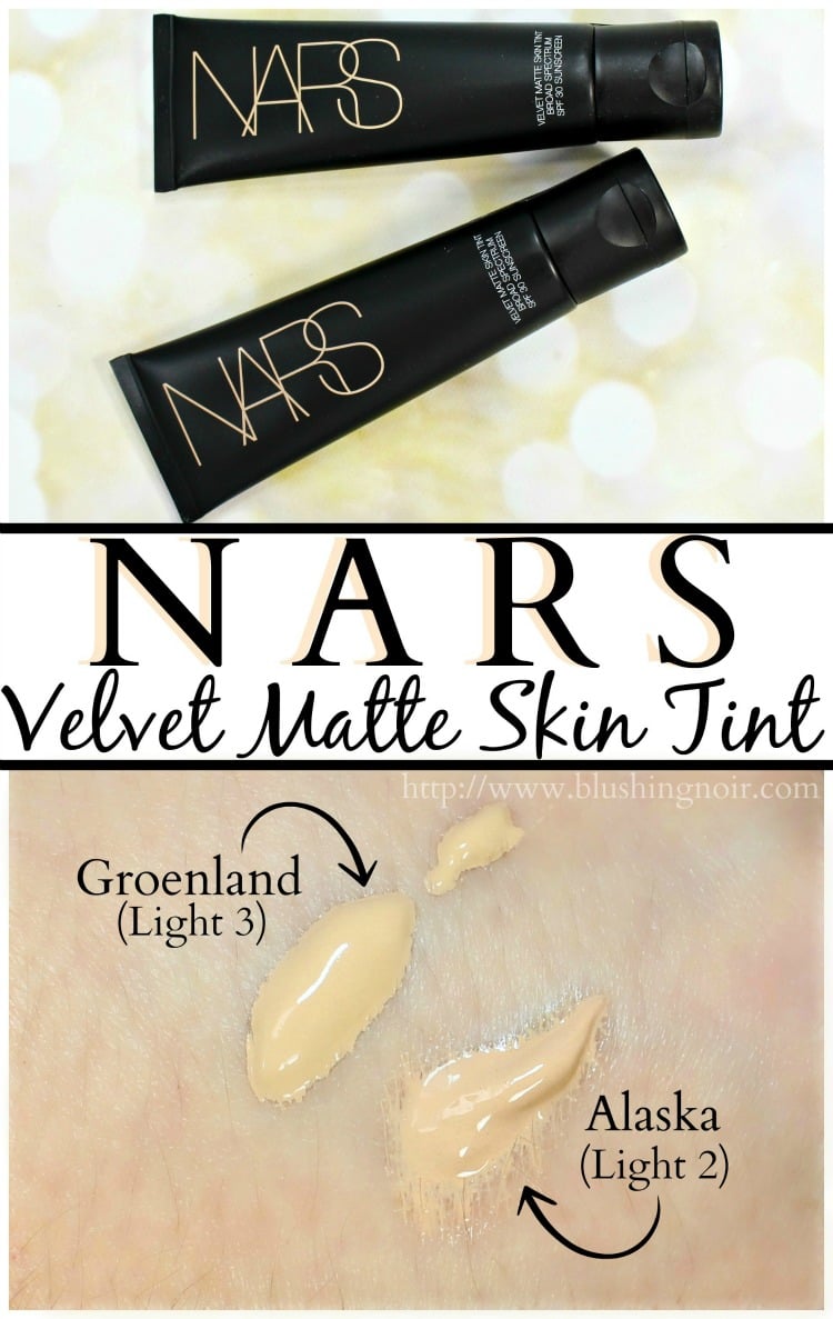 NARS Velvet Matte Skin Tint Swatches
