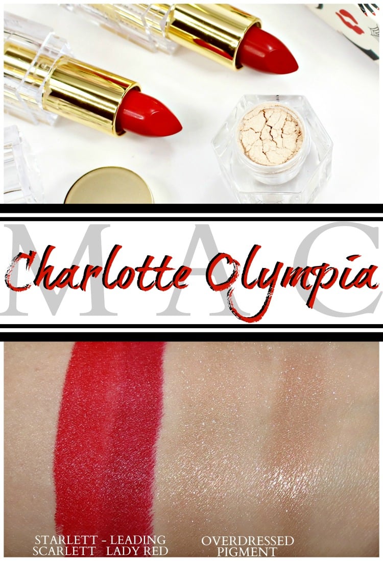 MAC Charlotte Olympia makeup swatches