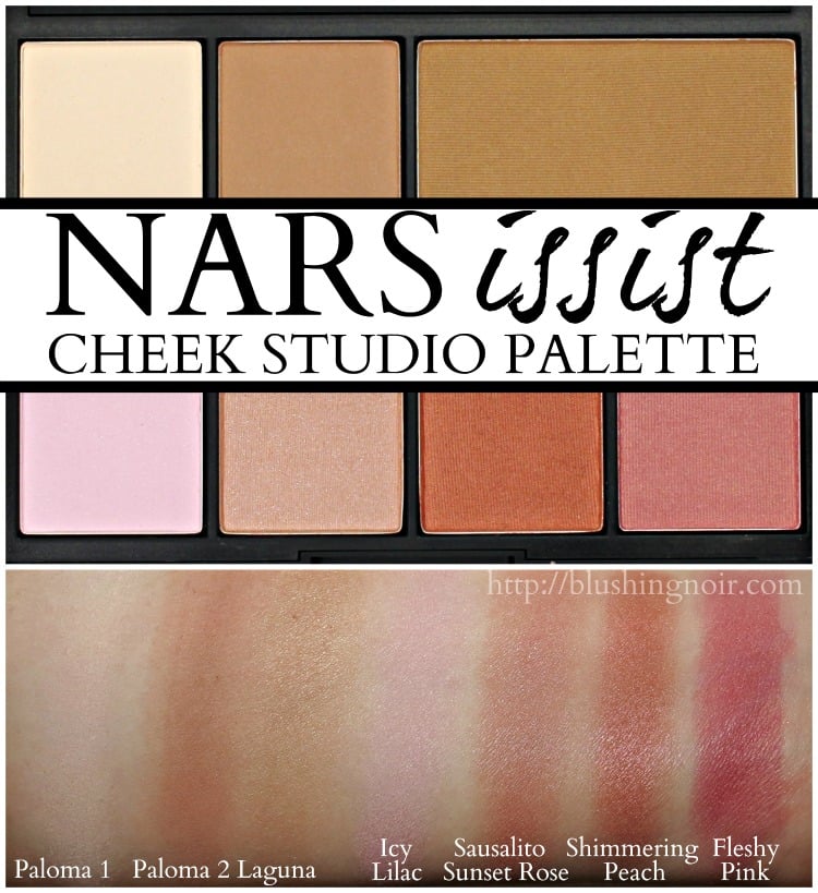 NARS NARSissist Cheek Studio Palette Swatches