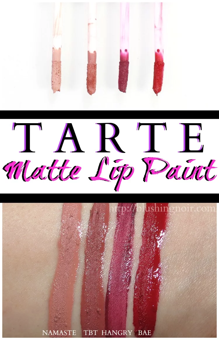 tarte matte lip paint swatches