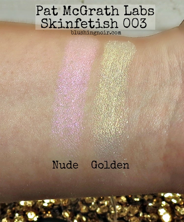 Pat McGrath Labs Skinfetish 003 Nude Golden Highlighter swatches pics