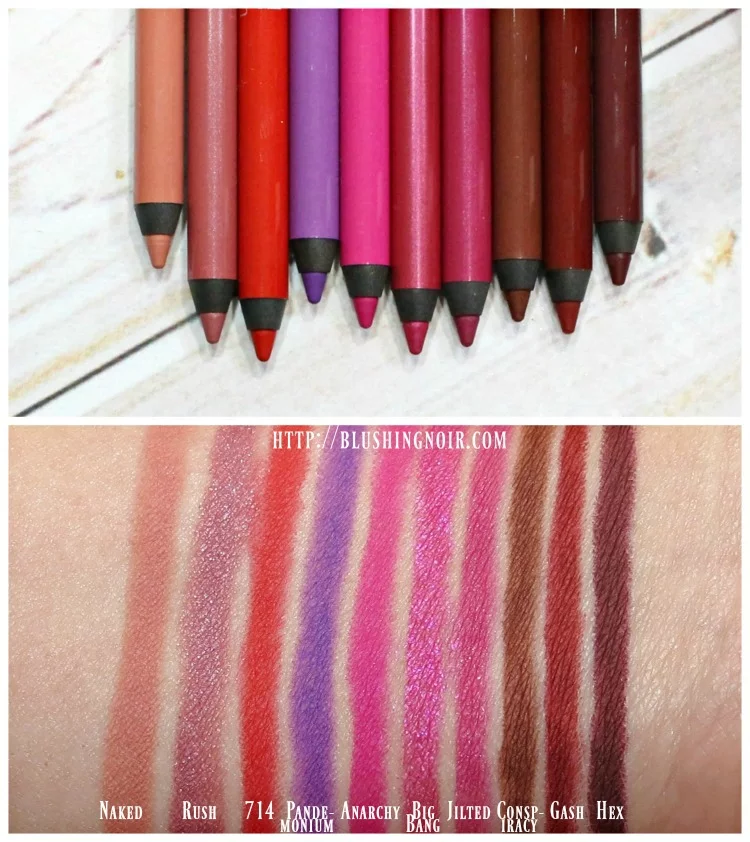 Urban Decay 247 Glide-On Lip Pencil swatches review vice lipsticks