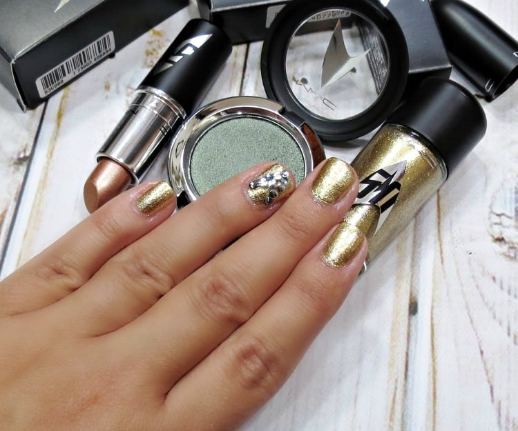 MAC Holla-deck studio nail lacquer swatches review star trek nail art polish