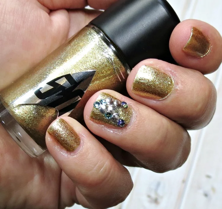 MAC Star Trek Holla-deck swatches review swatch pics insignia nail art polish