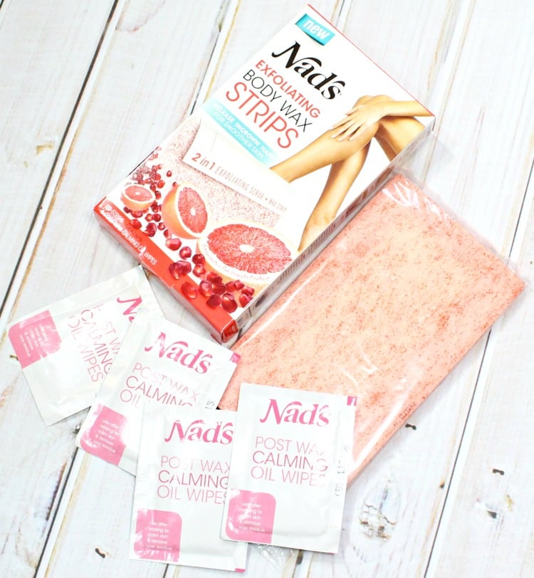 Nad’s Exfoliating Body Wax Strips wax at home