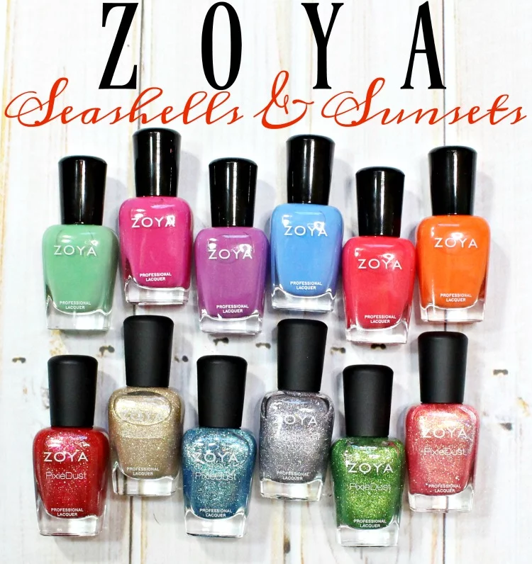 Zoya Seashells & Sunsets Nail Polish Collection swatches review swatch pics