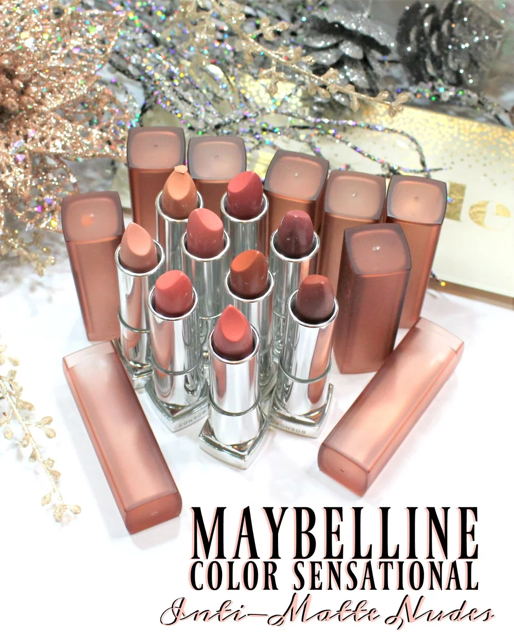 Briljant schot Afstotend Maybelline Color Sensational Inti-Matte Nudes Lipstick Swatches + Review -  Blushing Noir