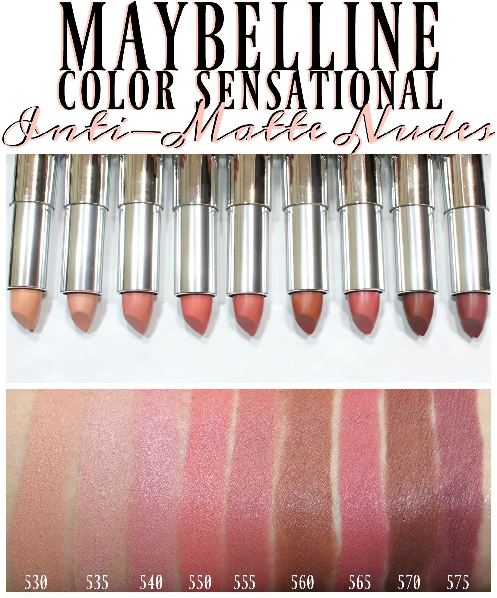 Briljant schot Afstotend Maybelline Color Sensational Inti-Matte Nudes Lipstick Swatches + Review -  Blushing Noir