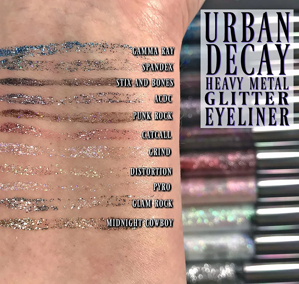 Dele hellig Leopard Urban Decay Heavy Metal Glitter Eyeliner Swatches + Review